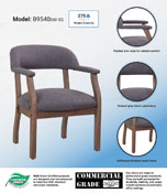Boss Modern Captain's Chair in Slate Grade Commercial Grade Linen, B9540DW-SG